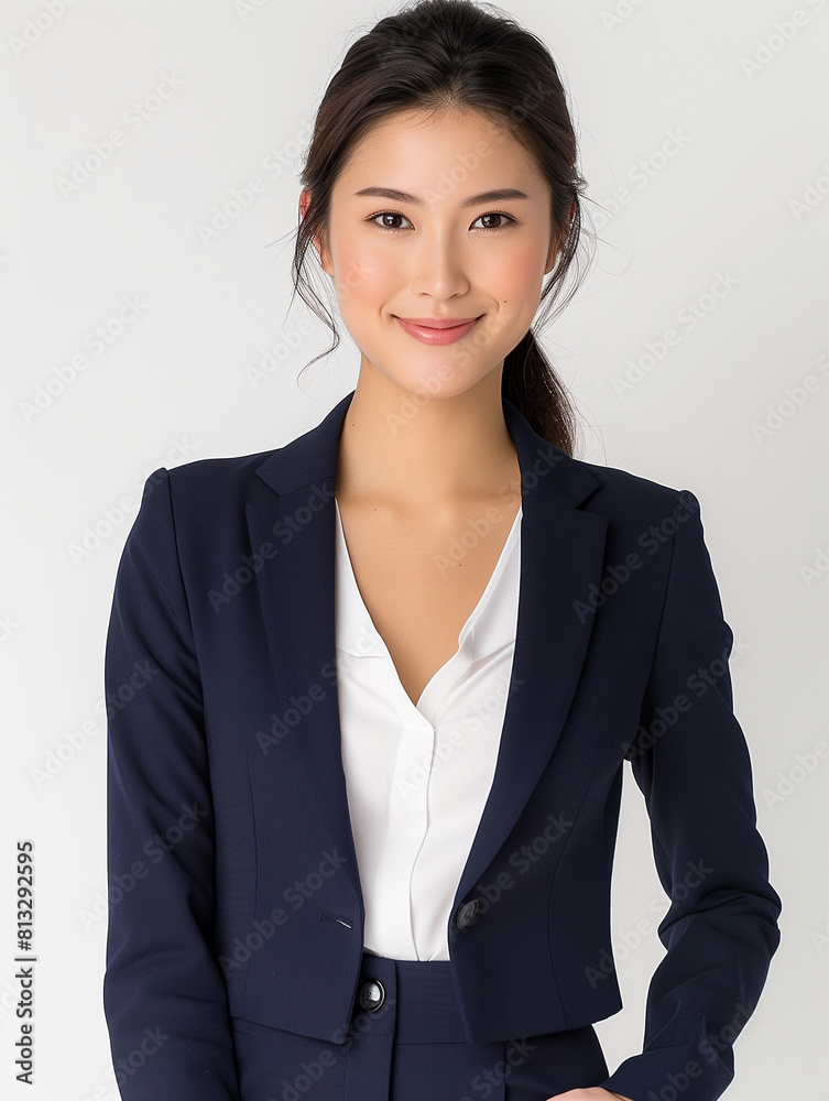 Professional East Asian Businesswoman with Confident Smile Professional East Asian Businesswoman with Confident Smile