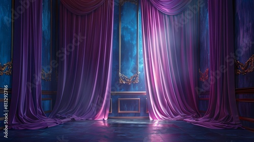 stage with curtains