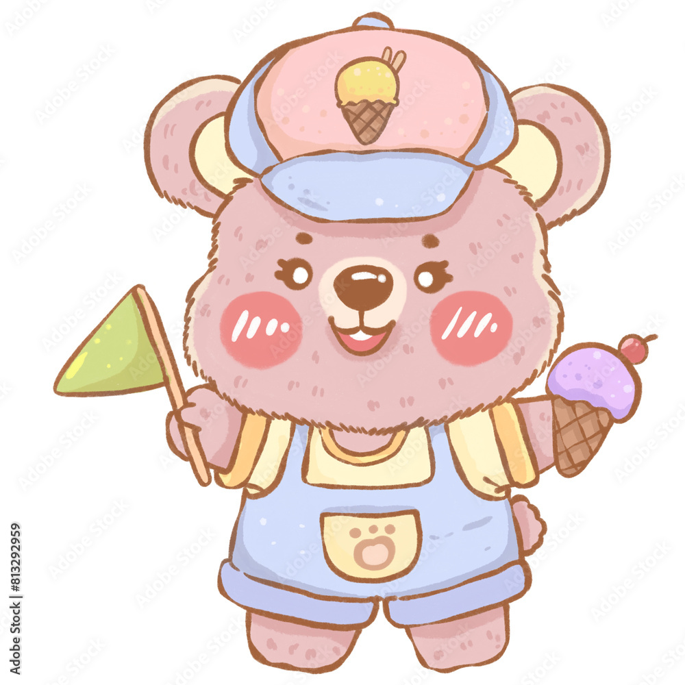 bear with a ice cream bear with a ice cream