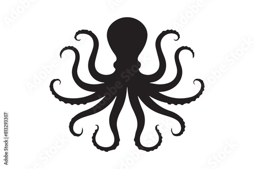 octopus silhouette vector