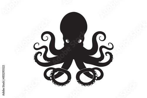 octopus silhouette vector