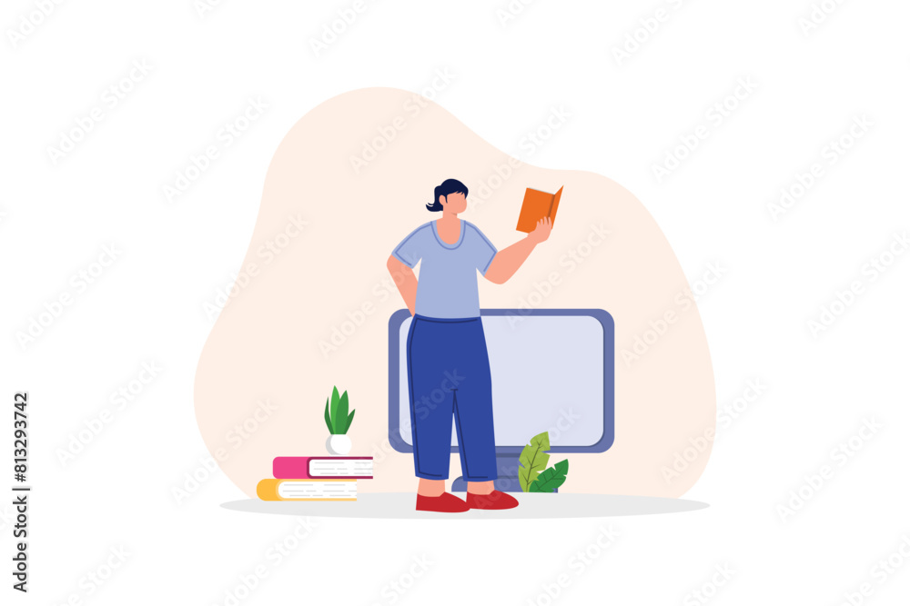 World Book Day Flat Design Illustration World Book Day Flat Design Illustration