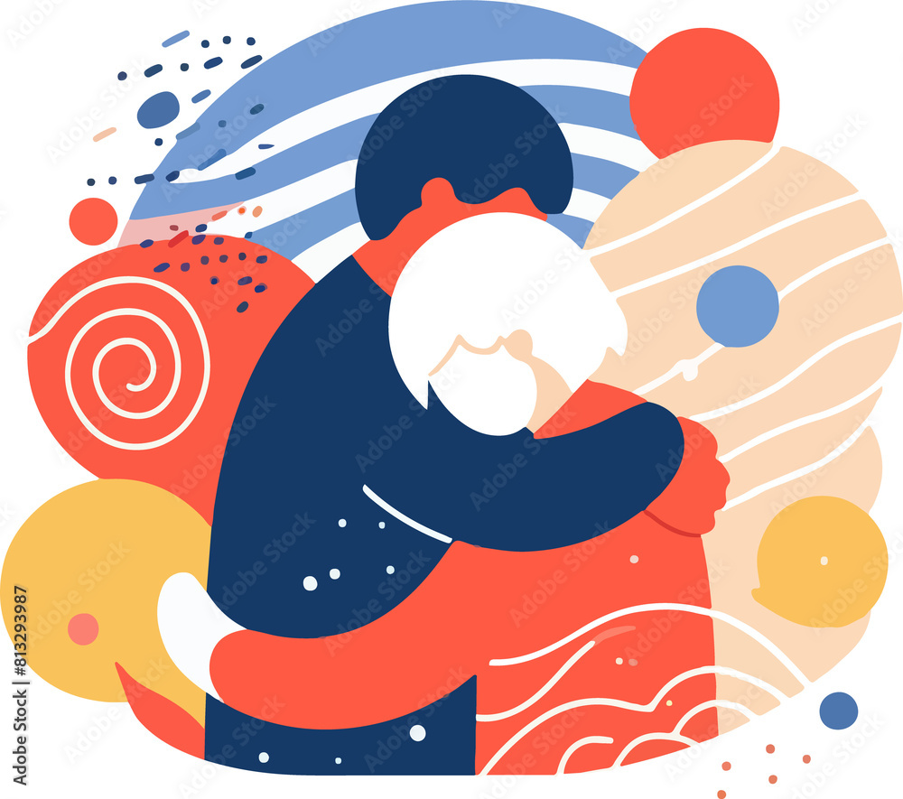 Hug illustration created by artificial intelligence.
Hug illustration created by artificial intelligence.