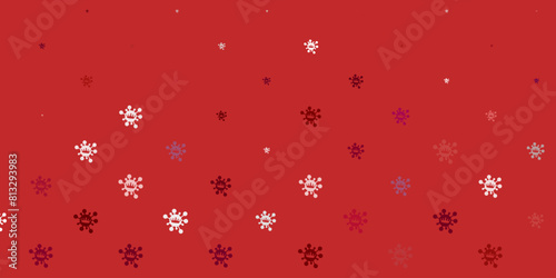 Light pink vector template with flu signs.