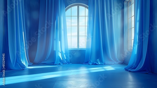 curtains in the window