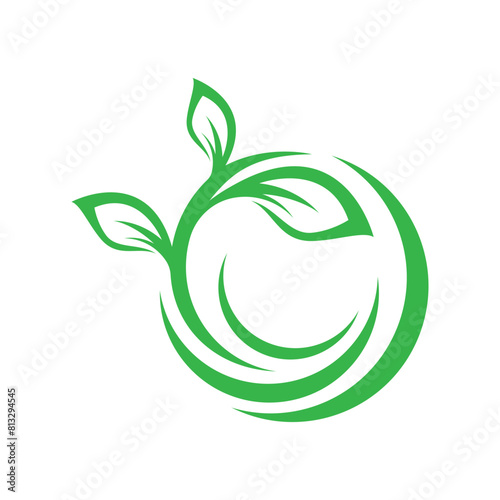 fresh leaf logo design for natural life