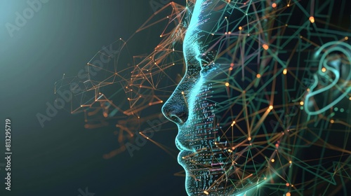 AI model training side view, displaying layers of neural networks - learning depth, sci-fi tone, Triadic Color Scheme