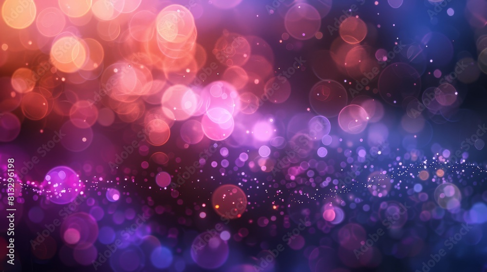 Abstract background with colorful bokeh lights.