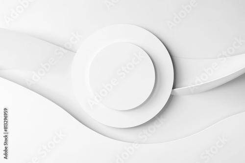 White circle geometrical abstract illustration background © kheat