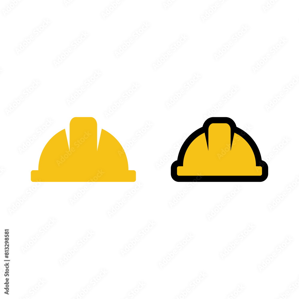 Fototapeta premium abstract vector design logo, modern template, simple symbol, logo, construction helmet icon