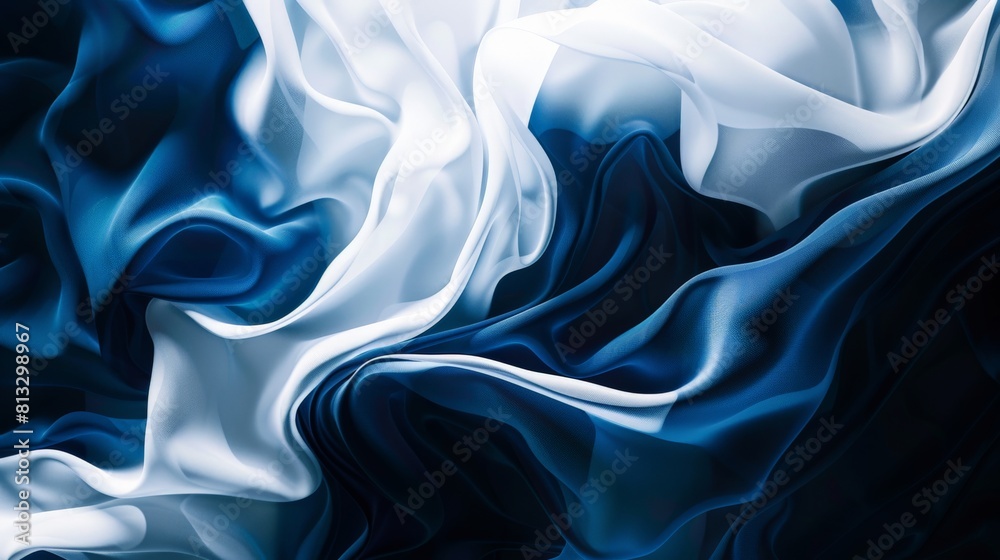 Obraz premium Blue and white abstract painting.