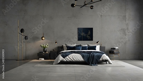 interior of a bedroom - innovative features and minimalist arrangements for comfort and functionality photo