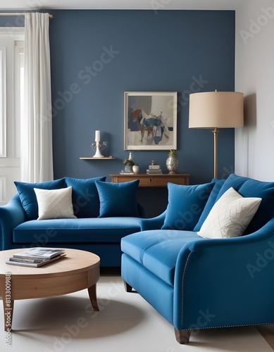   Pikaso  Text-to-image blue sofa create two chair.       