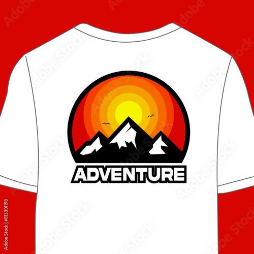 DESIGN T SHIRT MOUNTAIN SIMPLE