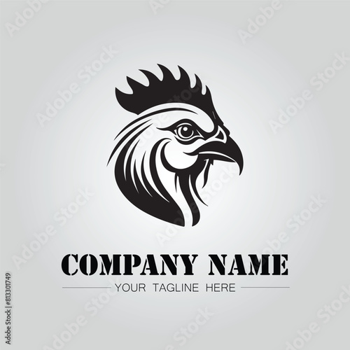 Chicken head symbol for logo company vector image	