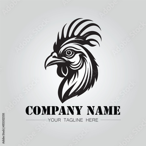 Chicken head symbol for logo company vector image	