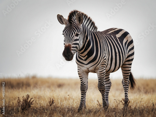 Illustration of a zebra in the forest