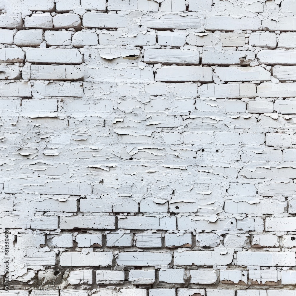 Fototapeta premium White painted brick wall texture background.