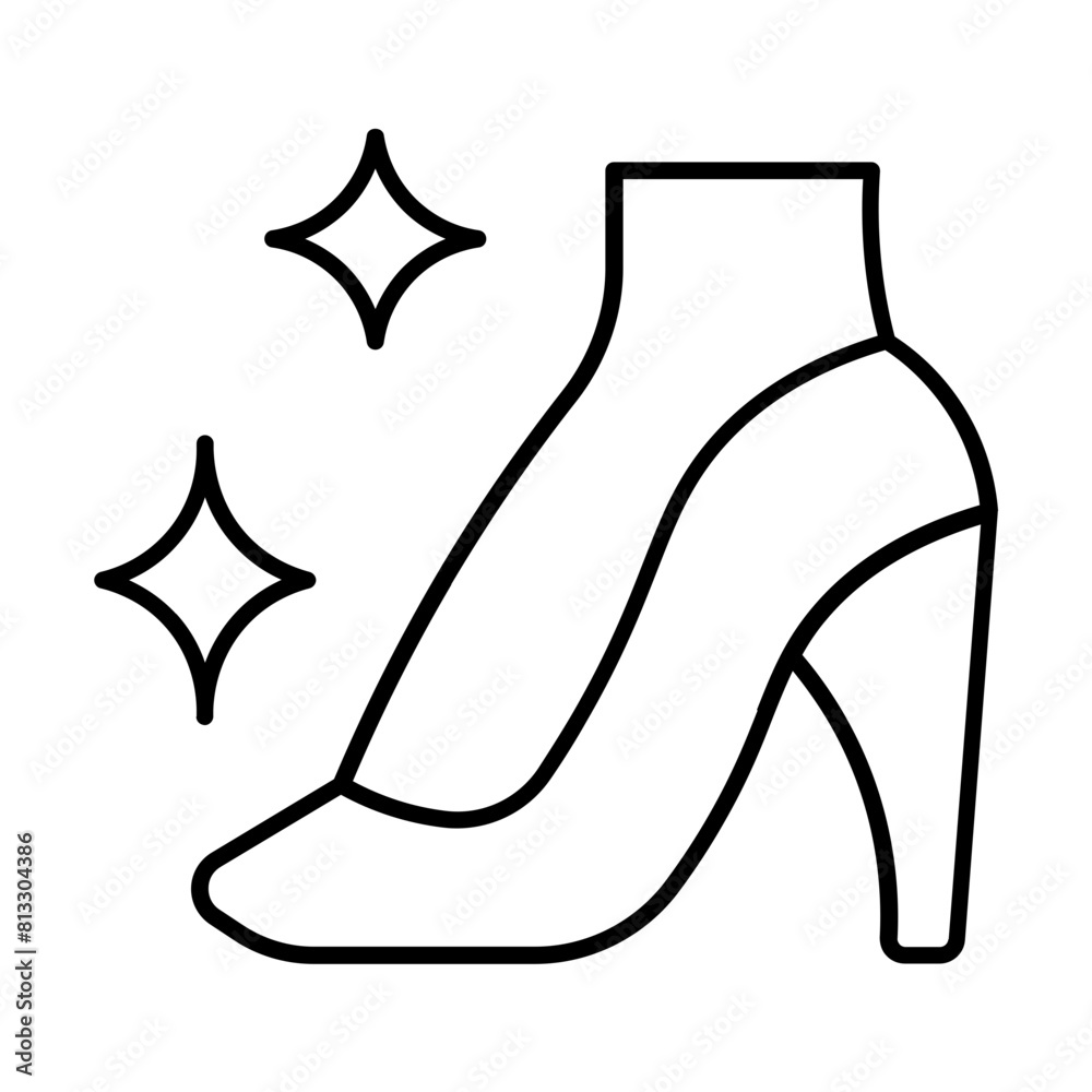 Shoes Icon With Thin Line Style Shoes Icon With Thin Line Style