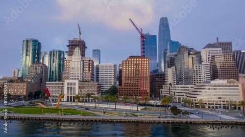 Embarcadero neighbourhood in downtown San Francisco, California, United States of America.