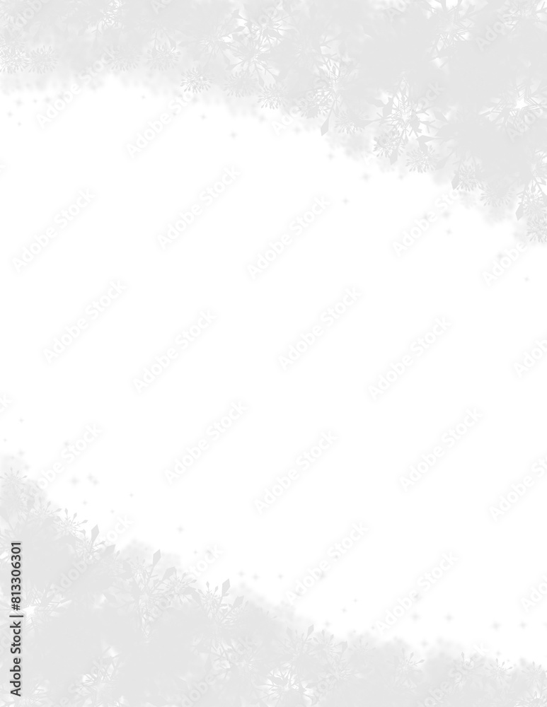 Winter snowfall frame, snowflake border background Winter snowfall frame, snowflake border background