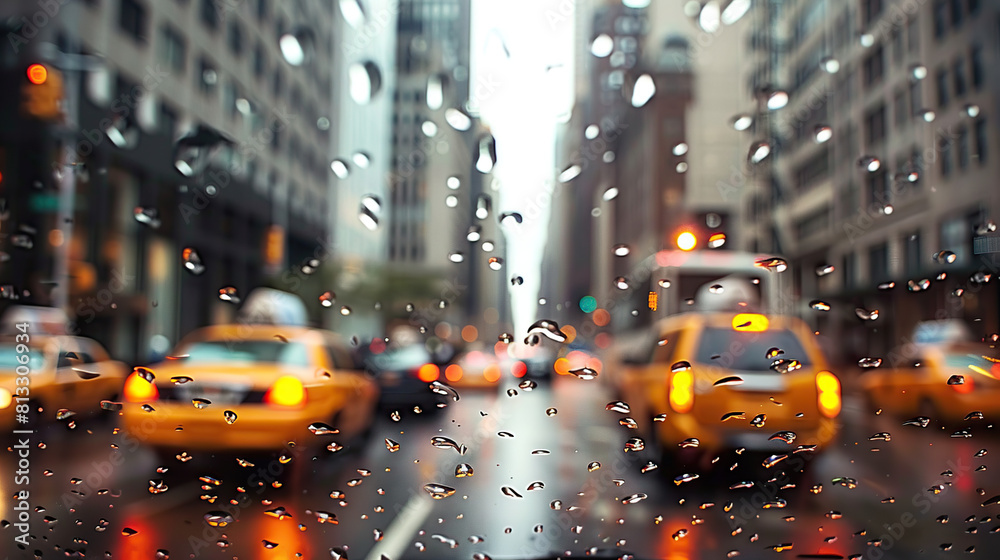Photo shot through a window, looking out at the rainy cityscape, symbolizing the sense of solitude. Photo shot through a window, looking out at the rainy cityscape, symbolizing the sense of solitude.