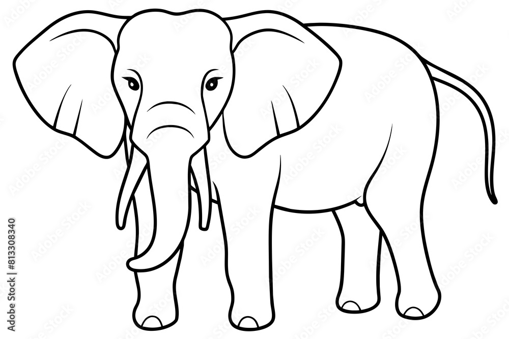 elephant line art silhouette illustration elephant line art silhouette illustration