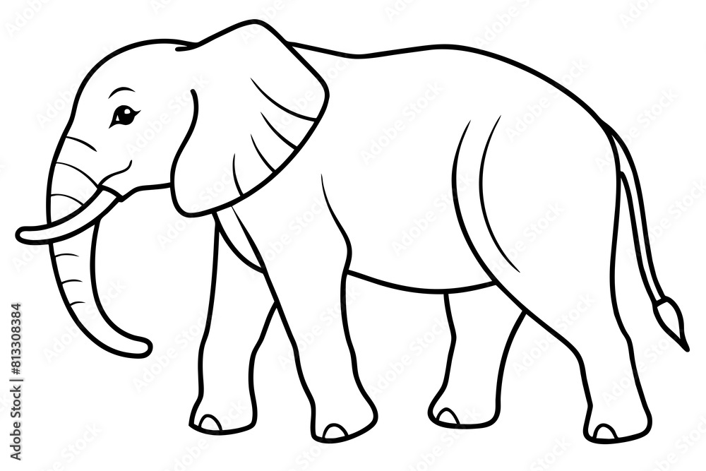 elephant line art silhouette illustration elephant line art silhouette illustration
