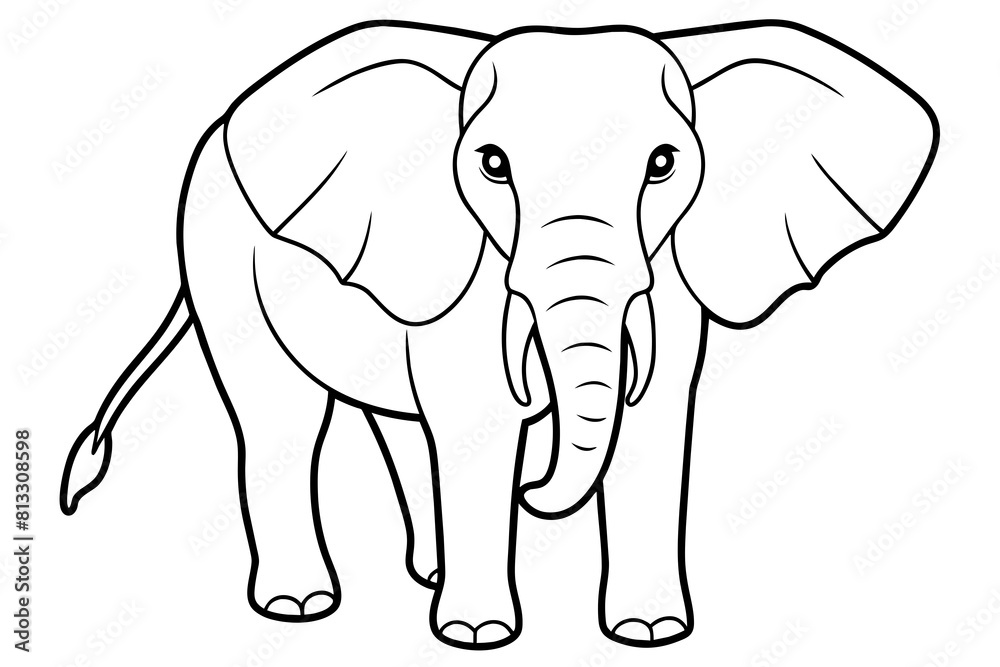 elephant line art silhouette illustration elephant line art silhouette illustration