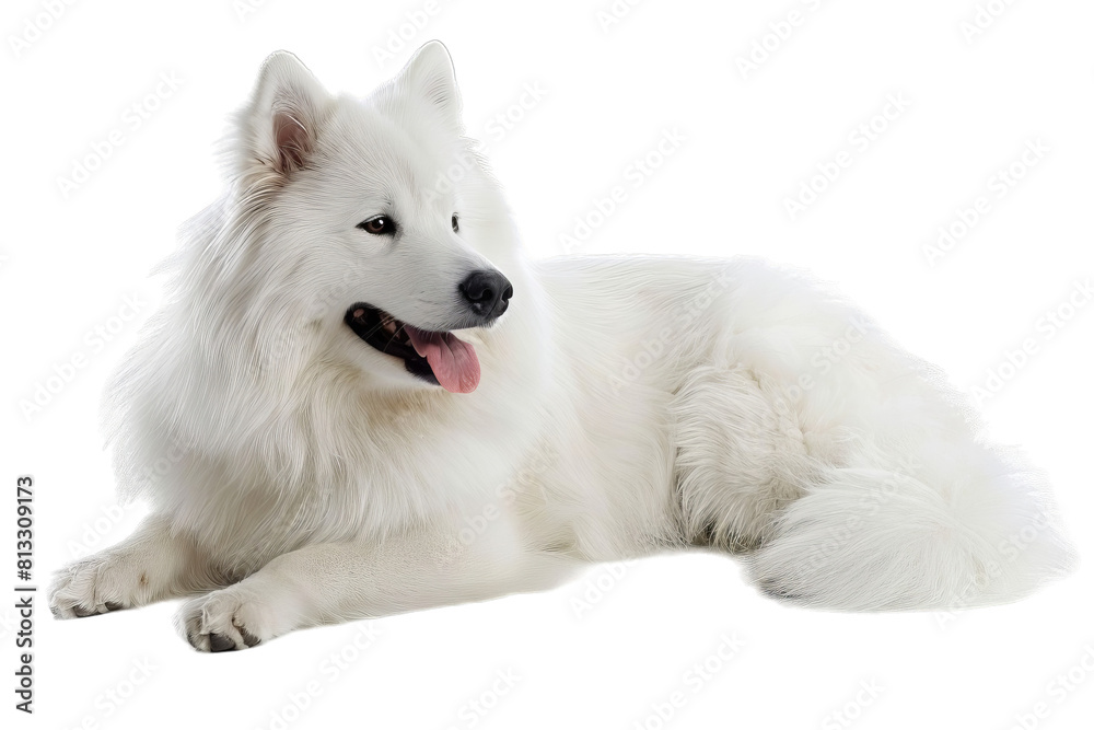 Samoyed Dog Isolated Samoyed Dog Isolated