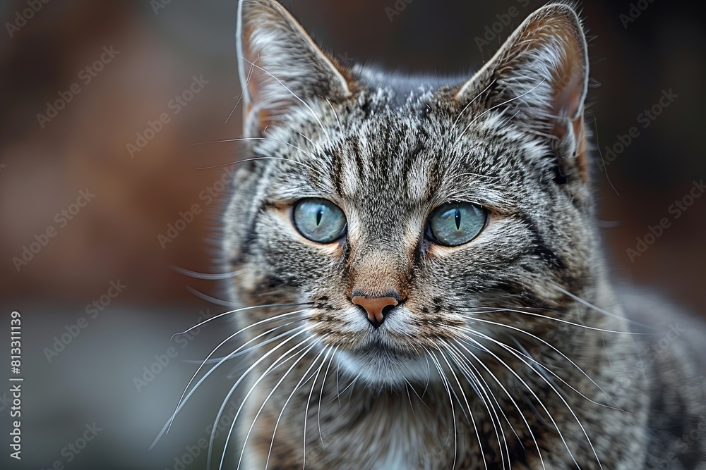 Cute Tabby Cat Bathed in Natural Light - High Quality Path Traced Detailed Image Cute Tabby Cat Bathed in Natural Light - High Quality Path Traced Detailed Image