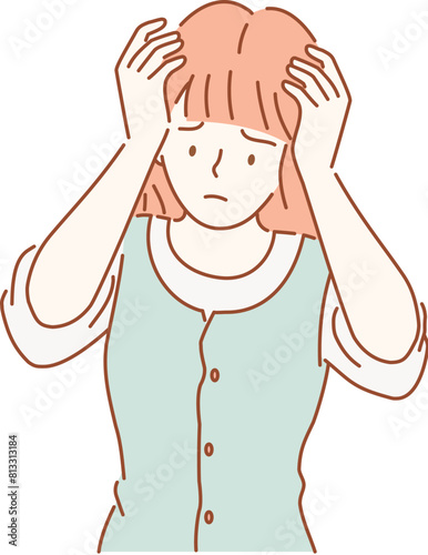 Nervous woman