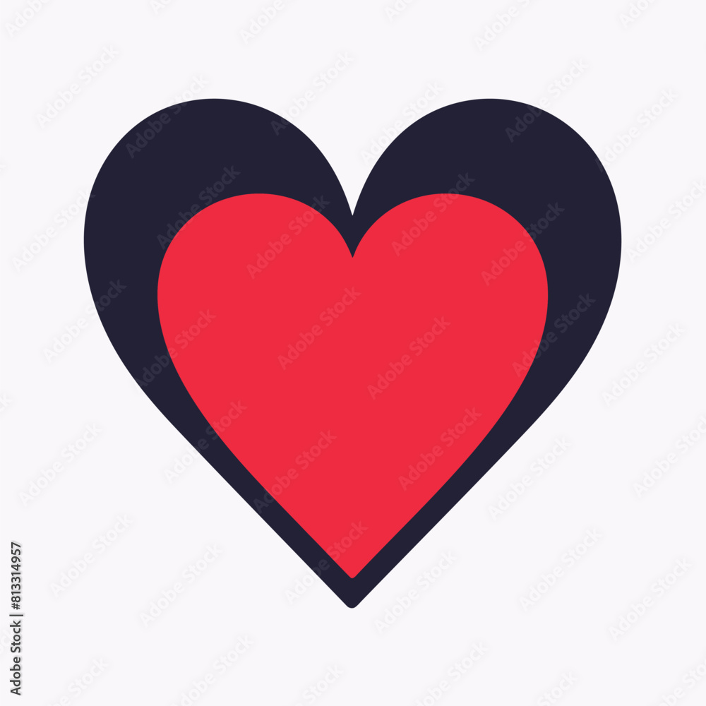 Vector heart shape symbol logo favicon label Vector heart shape symbol logo favicon label