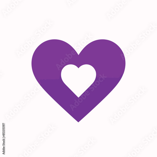 Vector heart shape symbol logo favicon label 