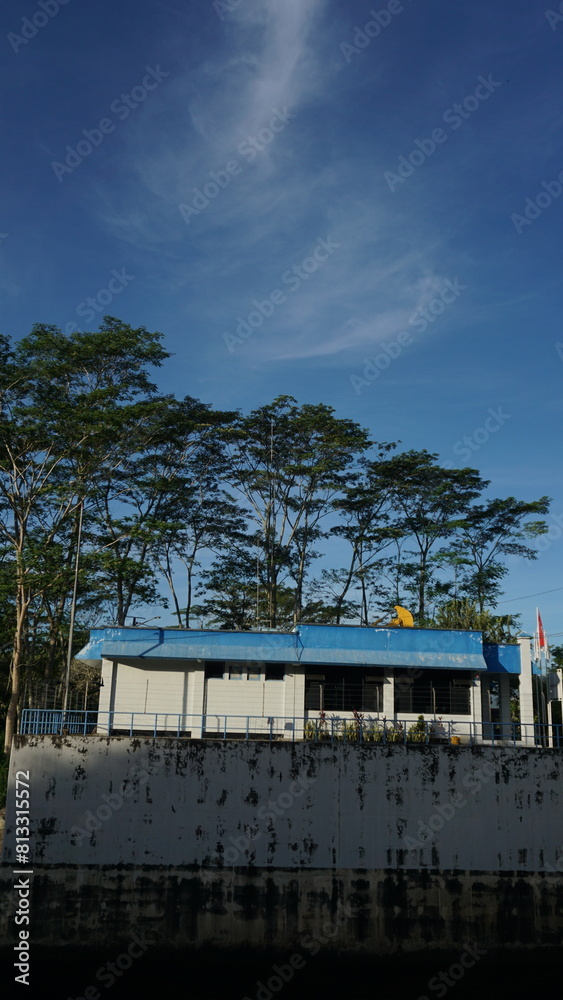 Mini office beside water storage dam Mini office beside water storage dam