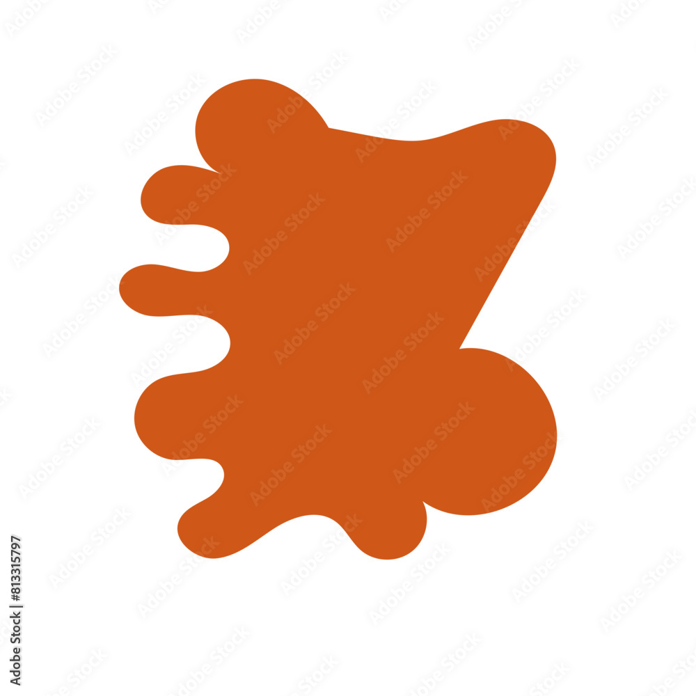 Orange abstract shape vector Orange abstract shape vector