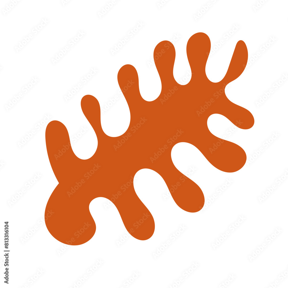 Orange abstract shape vector Orange abstract shape vector