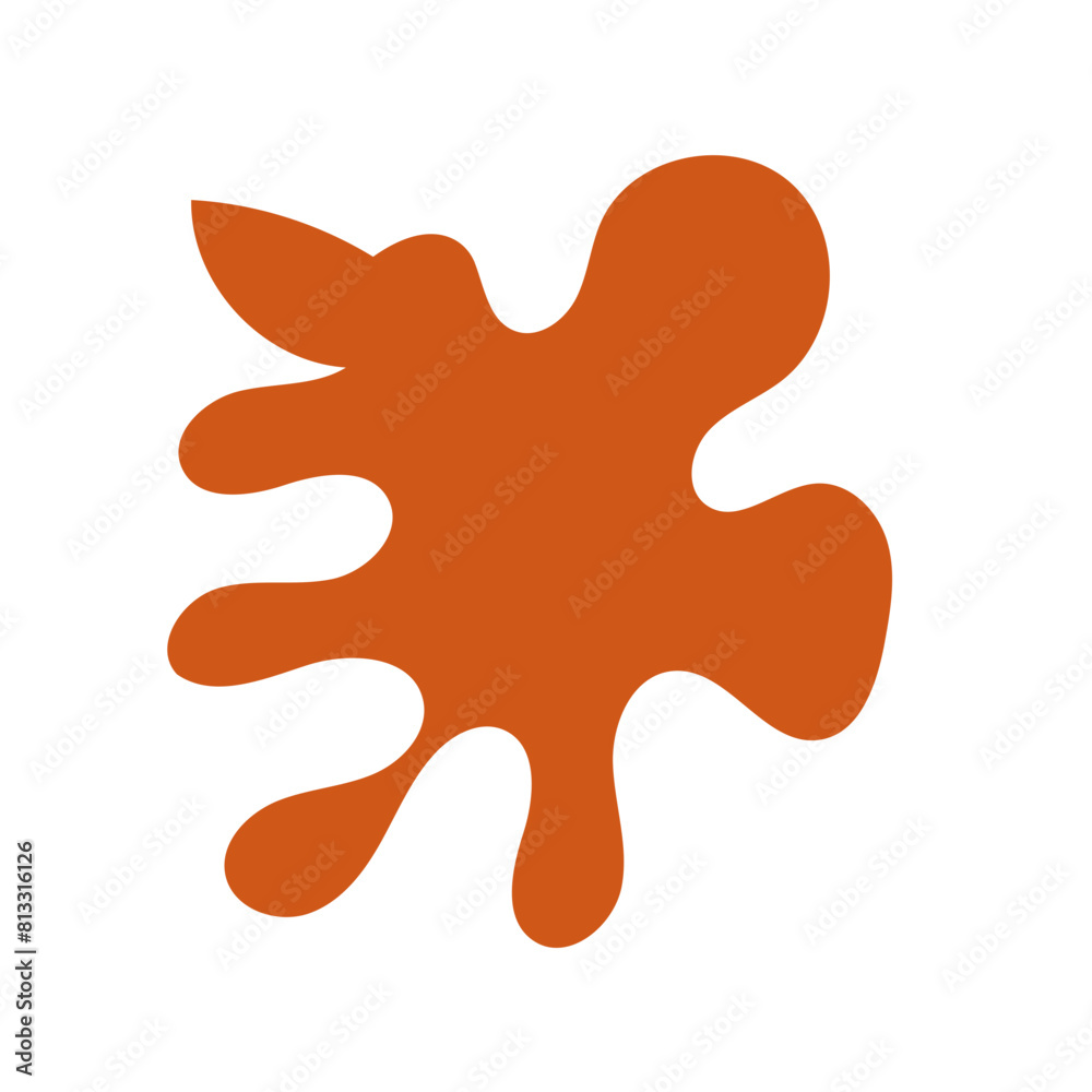 Orange abstract shape vector 