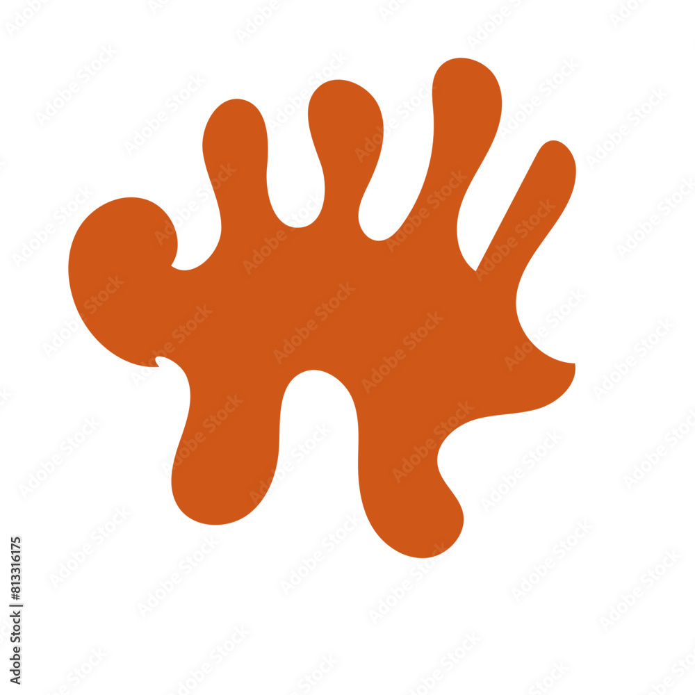 Orange abstract shape vector Orange abstract shape vector