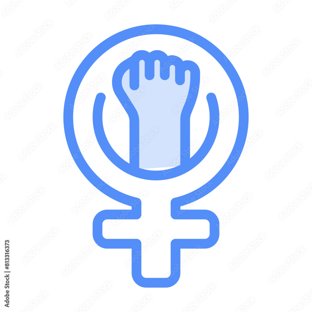 Fighting Icon With Lineal Color Style