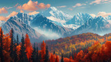 Autumn in the Valley landscape background