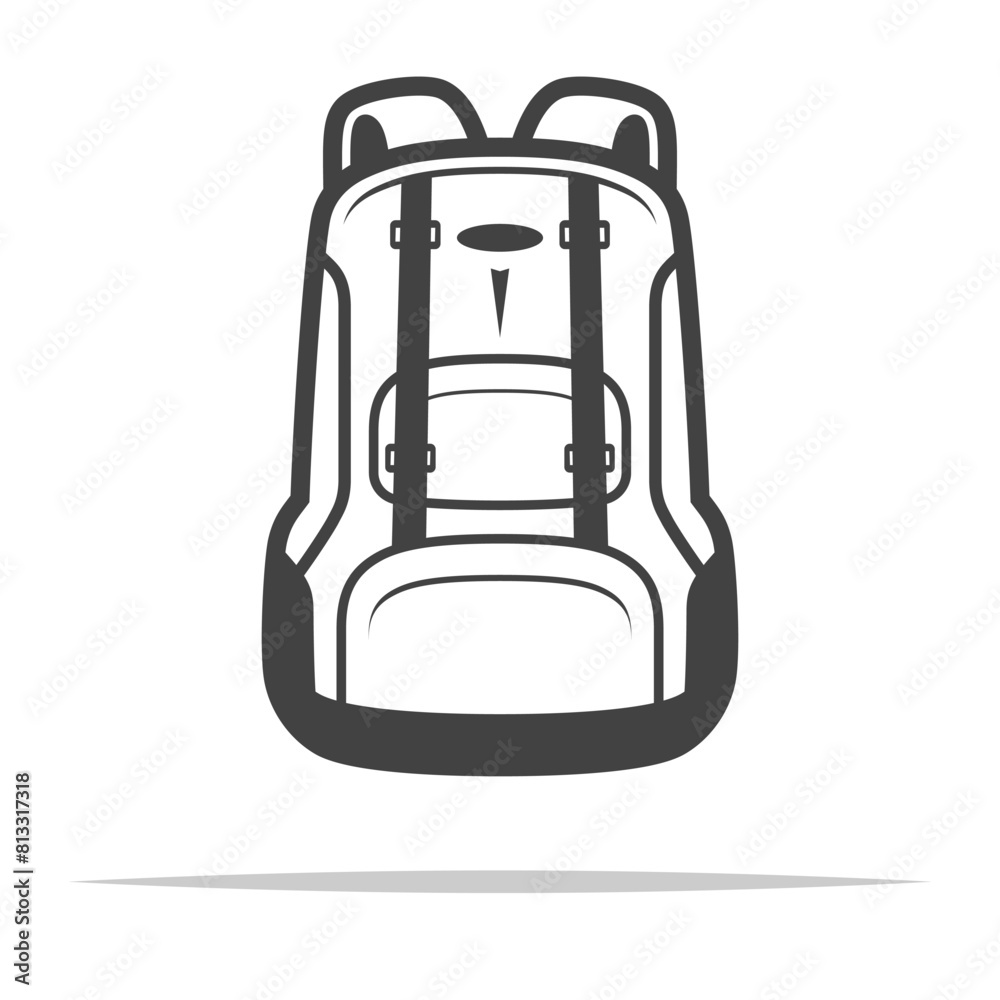 Hiking backpack icon transparent vector isolated Hiking backpack icon transparent vector isolated