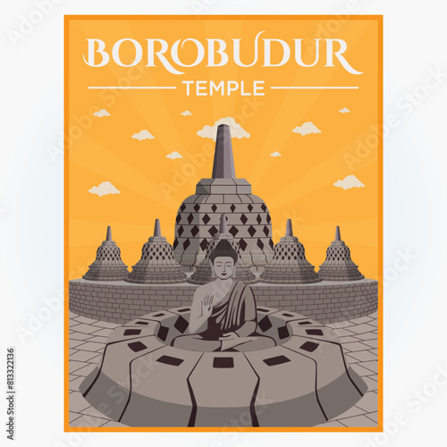 Borobudur temple banners and flyer