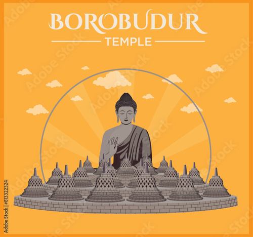 Borobudur temple poster