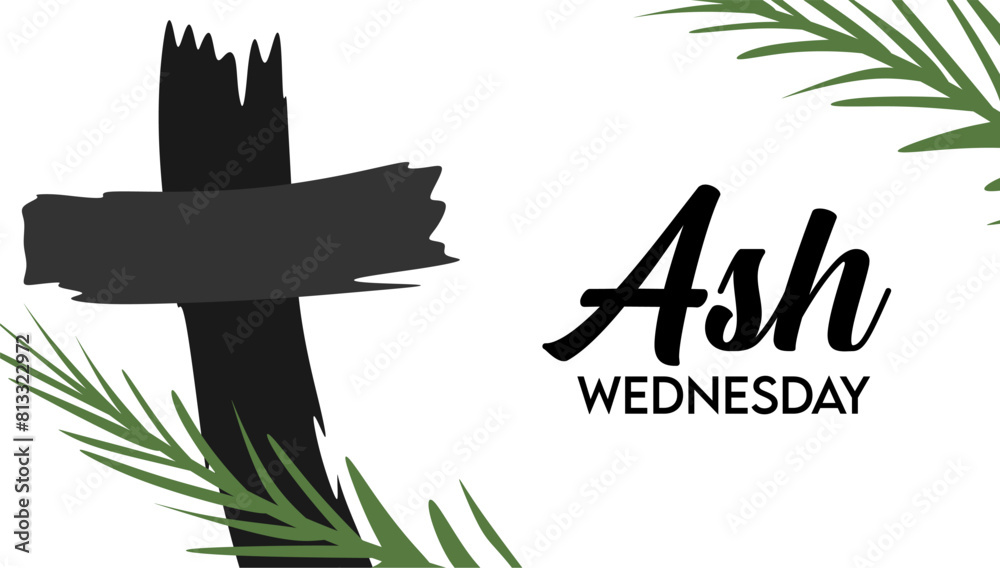 happy ash wednesday with black cross happy ash wednesday with black cross