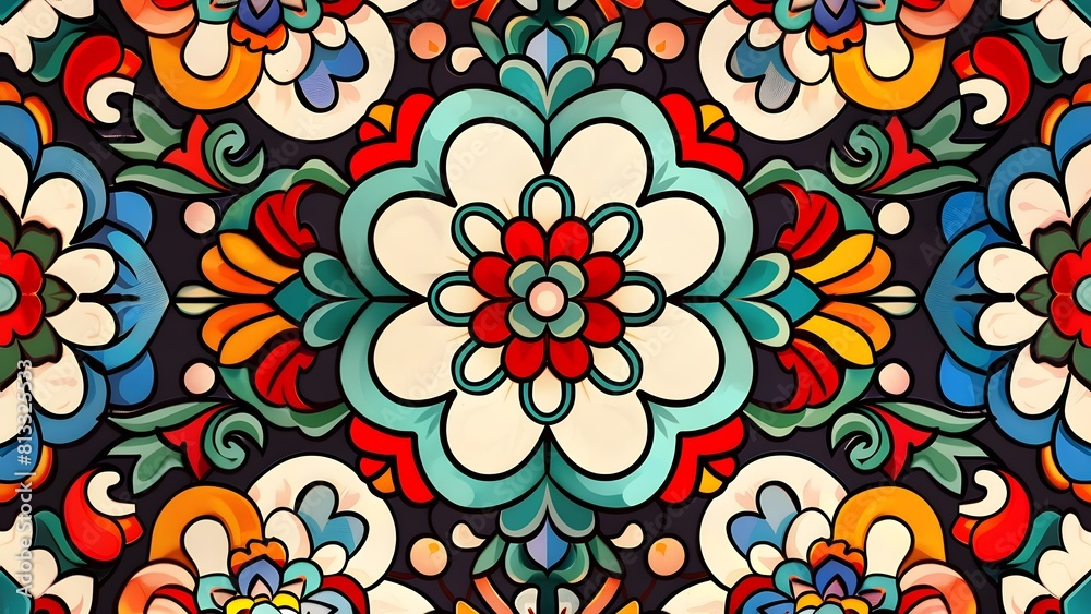 Korea traditional seamless floral pattern Korea traditional seamless floral pattern