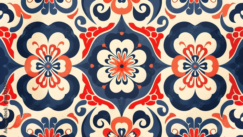 Korea traditional seamless floral pattern Korea traditional seamless floral pattern