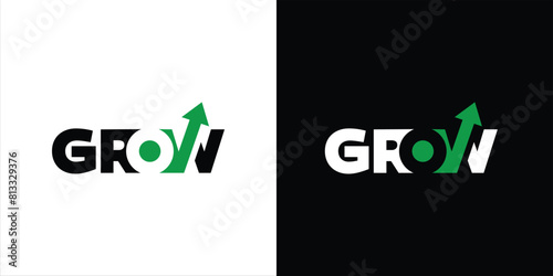 creative growth logo, Up Arrow in Circle Logo, Professional Corporate Business, design inspiration, illustration, vector