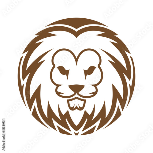 Elegant and dignified lion head logo design