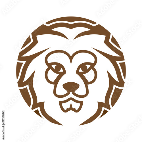 Elegant and dignified lion head logo design